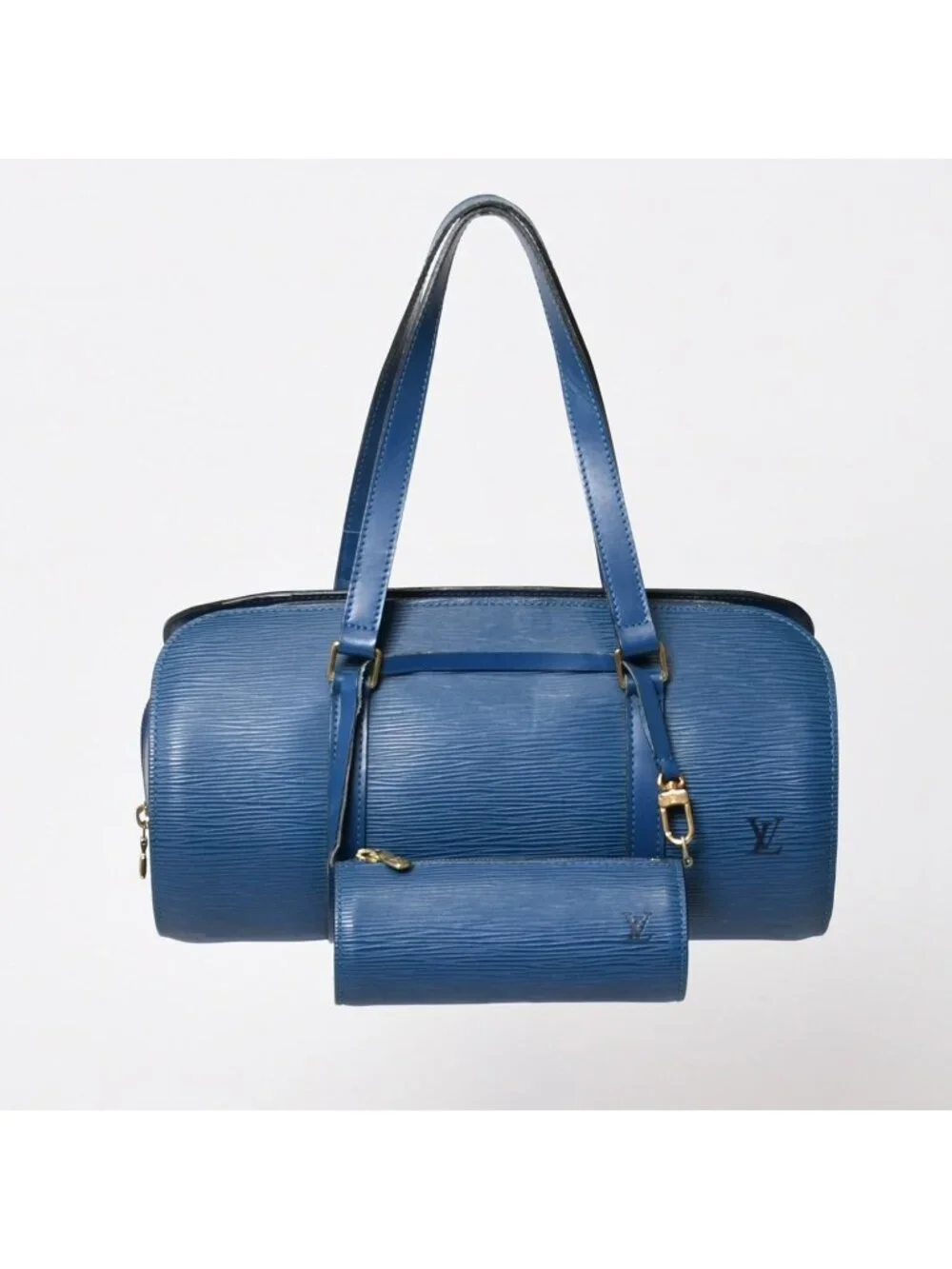 Louis Vuitton Handbag Papillon Soufflot Epi Blue